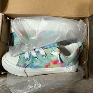 Colorful Tie-Dye Kids Sneakers
